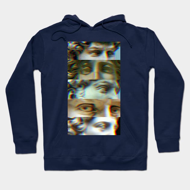 Vaporwave greek glitch statues Hoodie by isarol